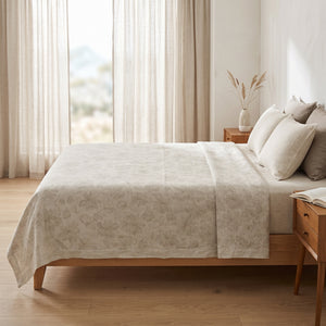 DT Jacquard Light Luxury 100% Pure Hanma Bed Sheet&High Texture Bare Sleep&Grade Breathable and Dry Designer Style Four Seasons Printed Lotus Flower