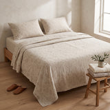 DT jacquard light luxury 100% pure hemp bed sheet & high-level texture for sleeping naked & super breathable and dry designer style, four seasons printed, Shiyu