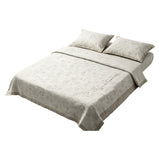 DT100% pure hemp bedding three-piece set & Jacquard light luxury wrapped bed sheet envelope pillowcase & spring and summer breathable jacquard pattern-small jungle three-piece set