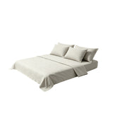 DT100% pure hemp bedding three-piece set & Jacquard light luxury wrapped sheet envelope pillowcase & spring and summer breathable jacquard pattern-Shiyu three-piece set