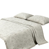 DT100% pure hemp bedding three-piece set & Jacquard light luxury wrapped bed sheet envelope pillowcase & spring and summer breathable jacquard pattern-small jungle three-piece set