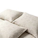 DT100% pure hemp bedding three piece set&large jacquard light luxury wrapped bed sheet envelope pillowcase&spring and summer breathable jacquard pattern - lotus three piece set