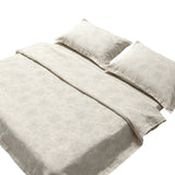 DT100% pure hemp bedding three piece set&large jacquard light luxury wrapped bed sheet envelope pillowcase&spring and summer breathable jacquard pattern - lotus three piece set