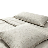 DT100% pure hemp bedding three-piece set & Jacquard light luxury wrapped bed sheet envelope pillowcase & spring and summer breathable jacquard pattern-small jungle three-piece set