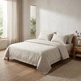 DT100% pure hemp bedding three-piece set & Jacquard light luxury wrapped sheet envelope pillowcase & spring and summer breathable jacquard pattern-Shiyu three-piece set